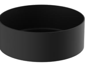 כיור נירוסטה עגול 40 שחור מט