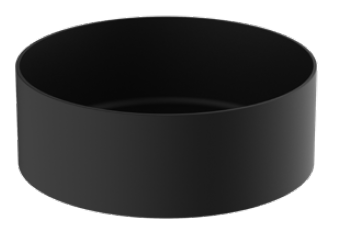 כיור נירוסטה עגול 40 שחור מט