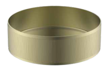 כיור נירוסטה עגול פסים 40 זהב מט