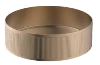 כיור נירוסטה עגול פסים 40 רוז גולד מט