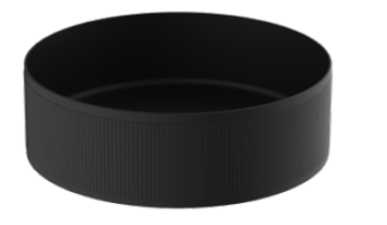 כיור נירוסטה עגול פסים 40 שחור