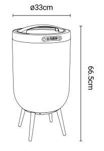 הוטבוקס פרימיום מחמם מגבות טורבו מנגן שחור / לבן